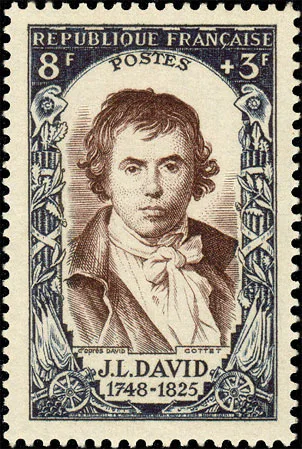 The Intervention of the Sabine Women, by David - on Stamps