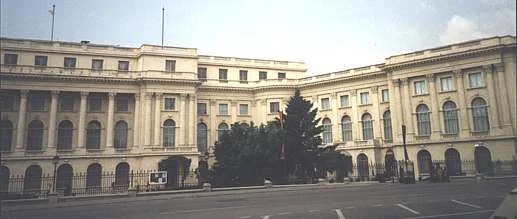 Romania, Bucharest. The Royal Palace. The Middle and the Right Wing.