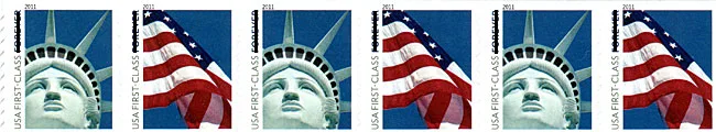 The Statue of Liberty on the 2010 US Stamp — original stamp illustration
