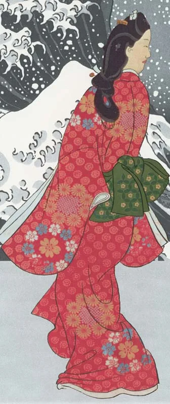 Toshusai Sharaku - The Great Japanese Painter, on stamps — original stamp illustration
