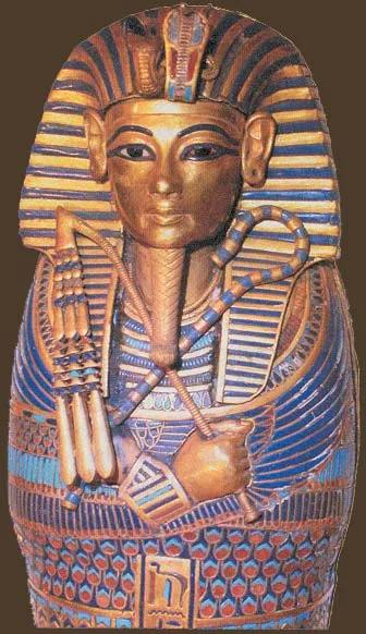 Tutankhamun on Stamps — original philatelic illustration