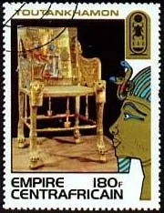 Tutankhamun on Postal Stamps — original stamp illustration