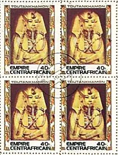 Tutankhamun on Postal Stamps — original stamp illustration