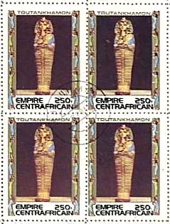 Tutankhamun on Postal Stamps — original stamp illustration