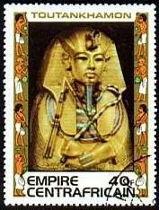 Tutankhamun on Postal Stamps — original stamp illustration