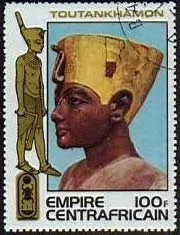 Tutankhamun on Postal Stamps — original stamp illustration