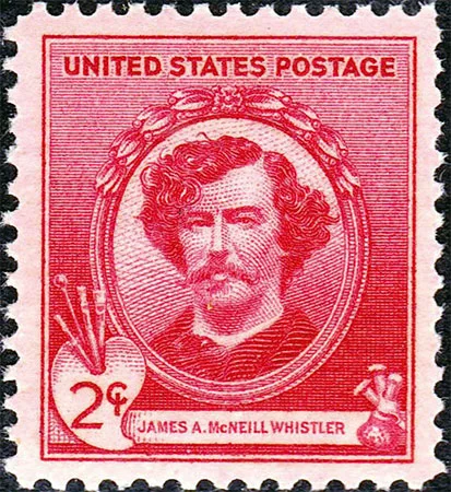 Whistler's "Portrait of my Mother" — original stamp illustration
