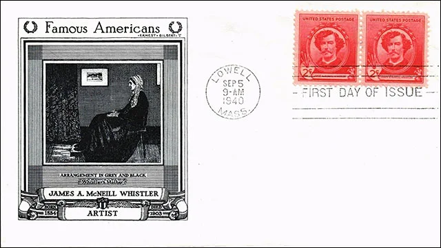 Whistler's "Portrait of my Mother" — original stamp illustration