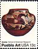 USA. 1977. American Folk Art. Pueblo Pottery (1880-1920). Acoma Pot